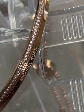 Michael Kors Rose Gold Crystal Pavé Bangle